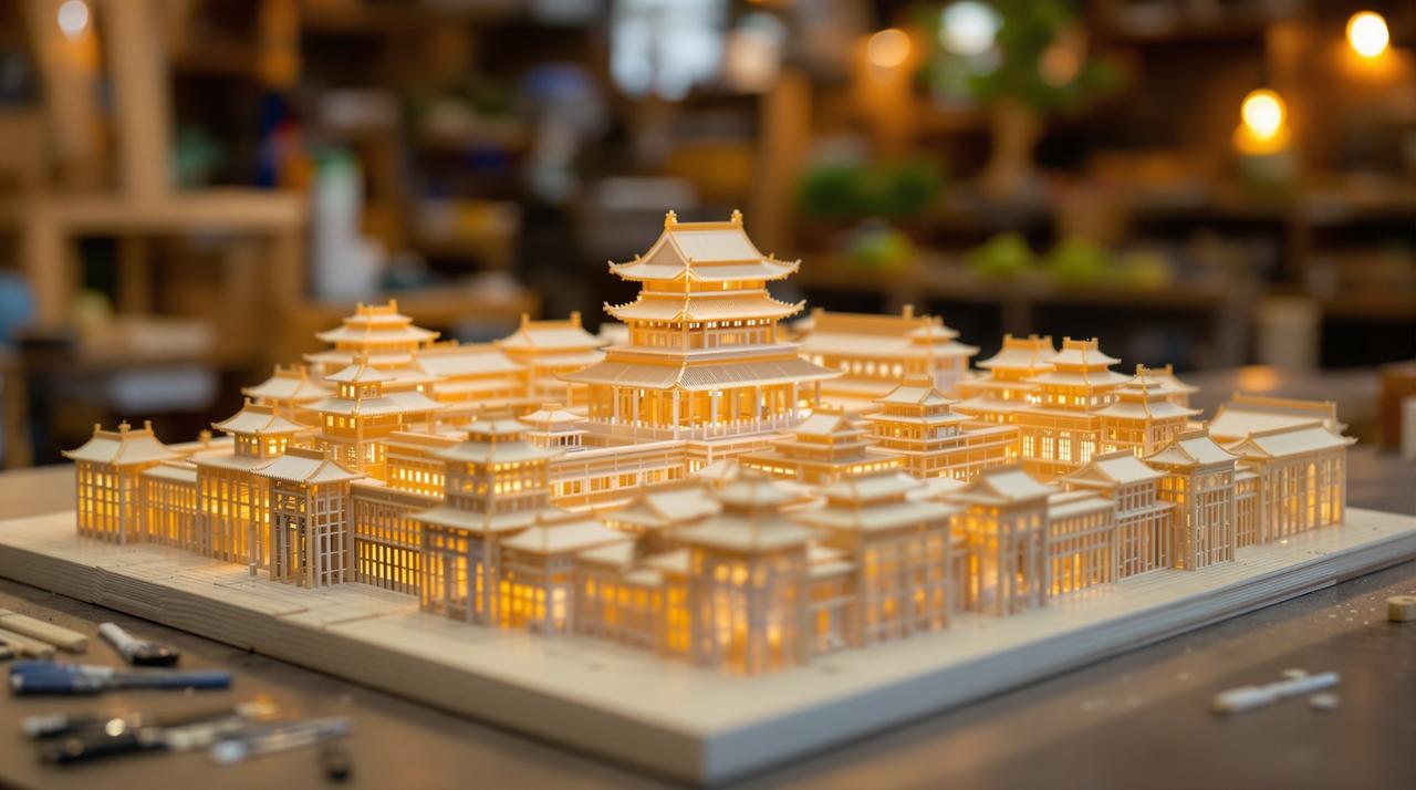 511吃瓜爆料网 - 手工达人：用3000根雪糕棍打造迷你故宫